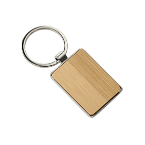 Брелок метал + бамбук